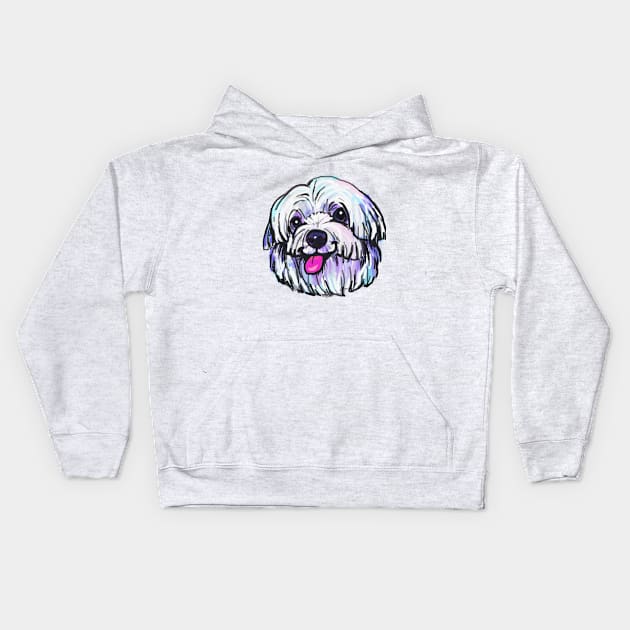 The happy Maltese Love of My Life Kids Hoodie by lalanny